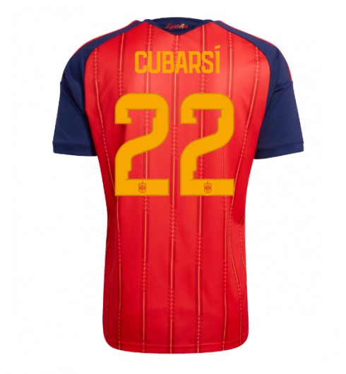 Španělsko Pau Cubarsi #22 Domácí Dres MS 2026 Krátký Rukáv Španělsko Pau Cubarsi #22 Domácí Dres MS 2026 Krátký Rukáv